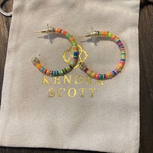 Kendra Scott multicolored hoop earrings! Basically NEW